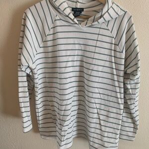 Striped Hooded Pajama Top